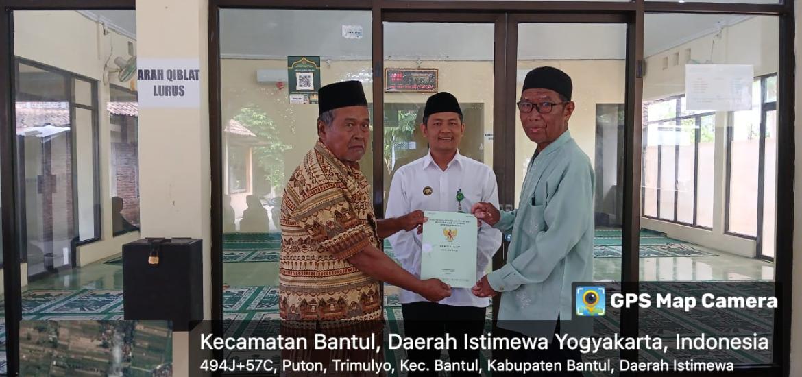 KUA Jetis Bantul Lakukan Layanan Jemput Bola Wakaf Kelompok Rentan 